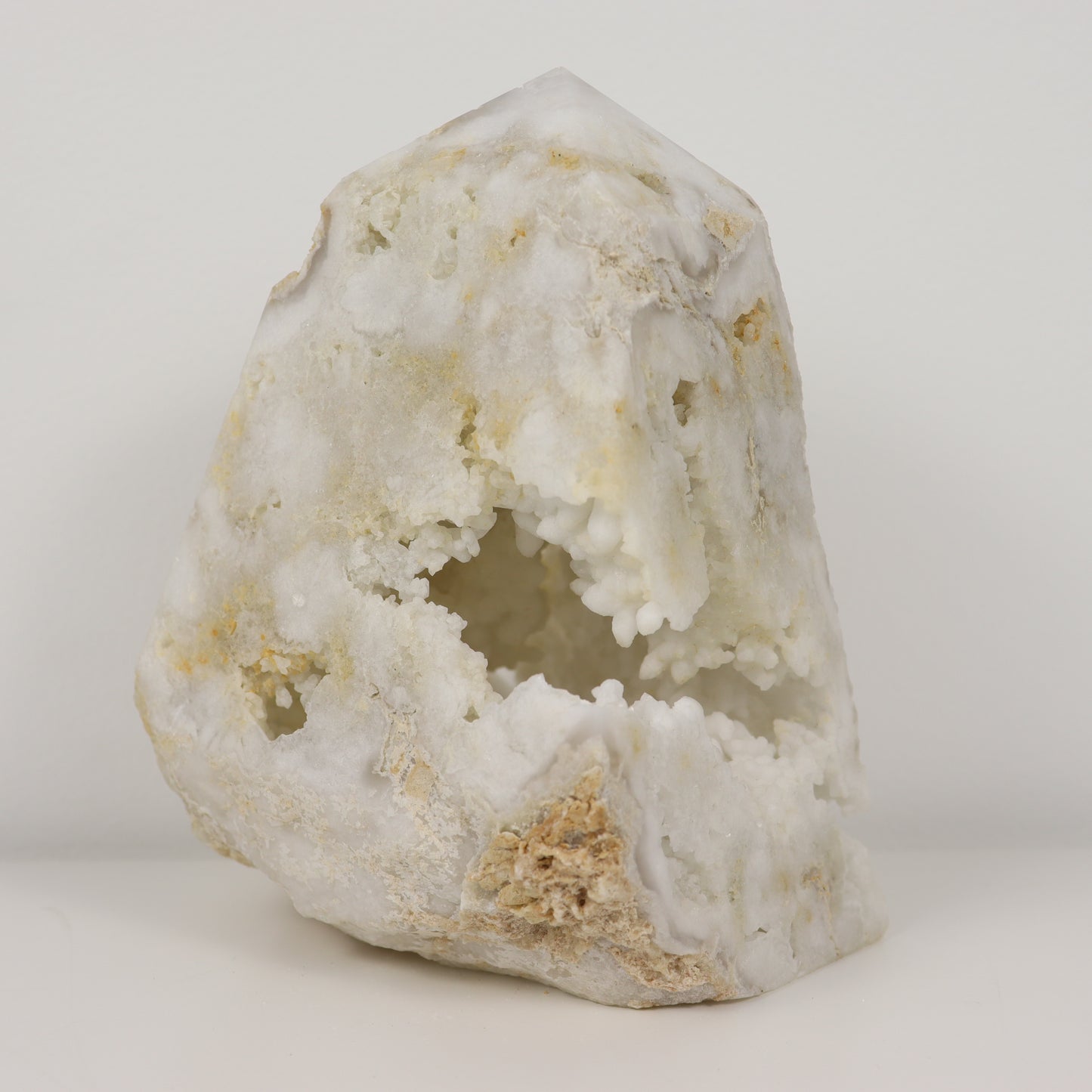 White Agate Druzy Pillar
