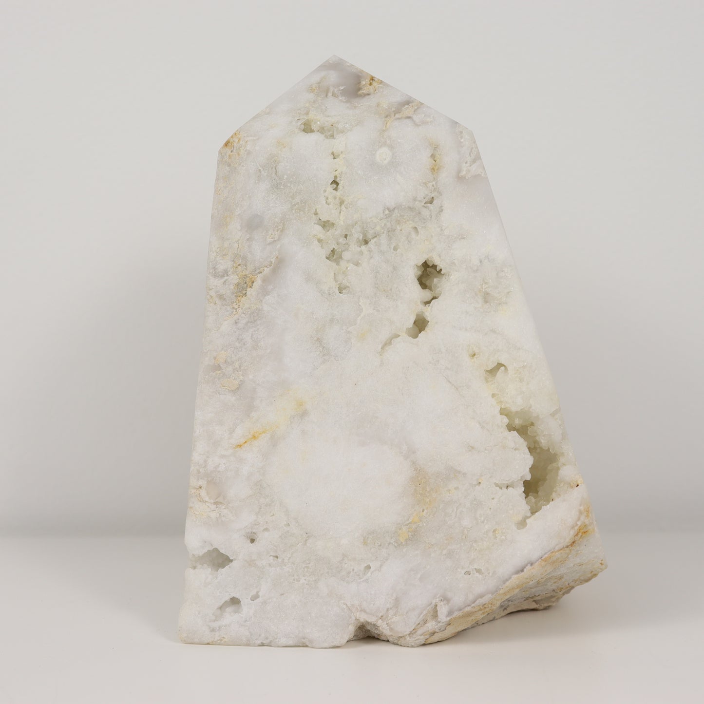 White Agate Druzy Pillar