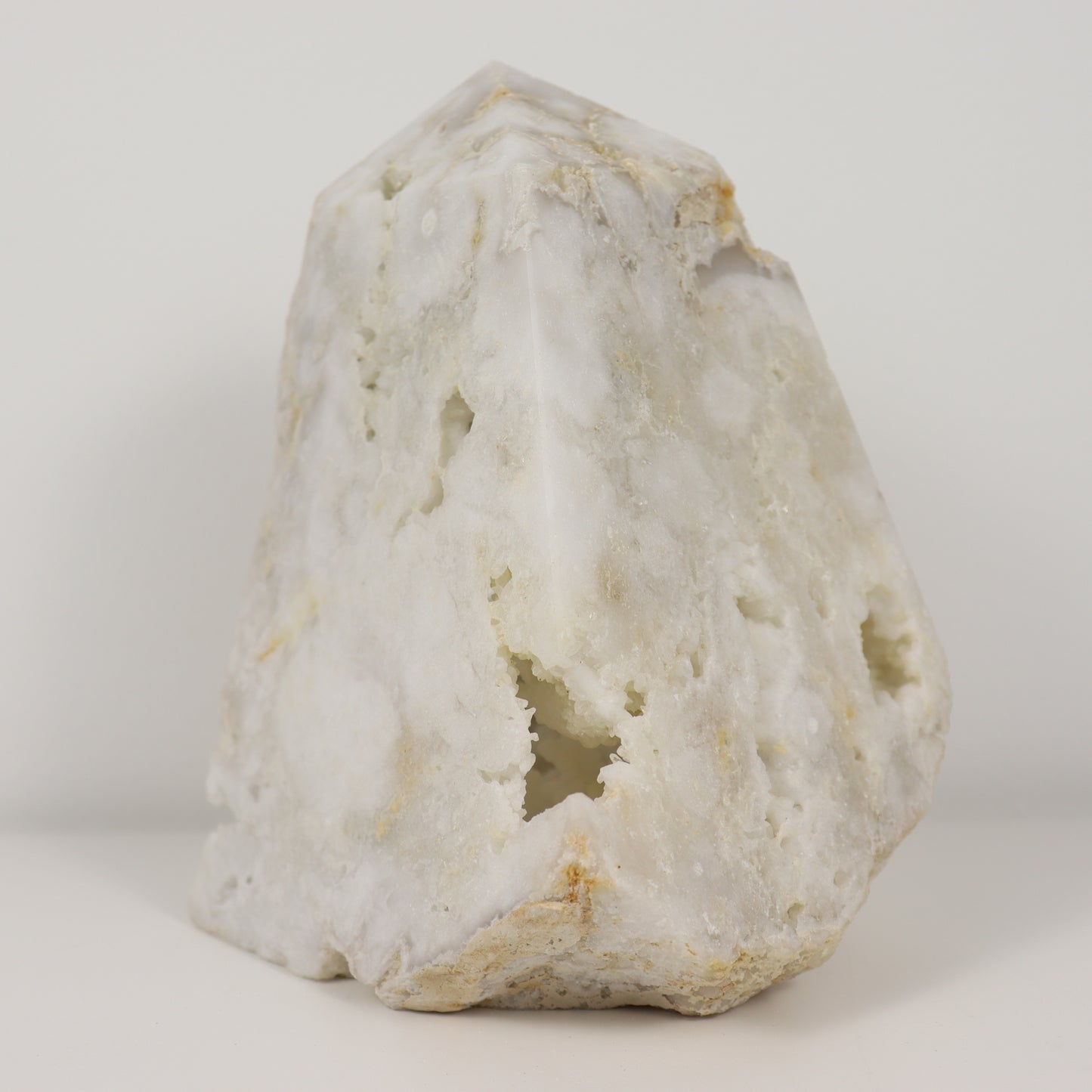 White Agate Druzy Pillar