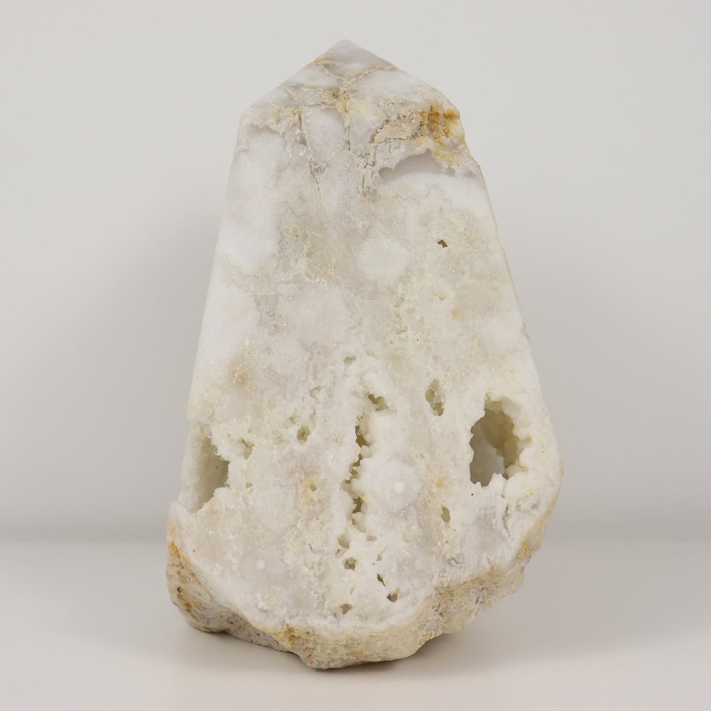 White Agate Druzy Pillar