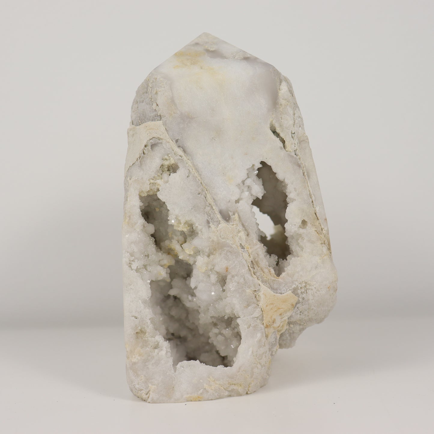 White Agate Druzy Pillar