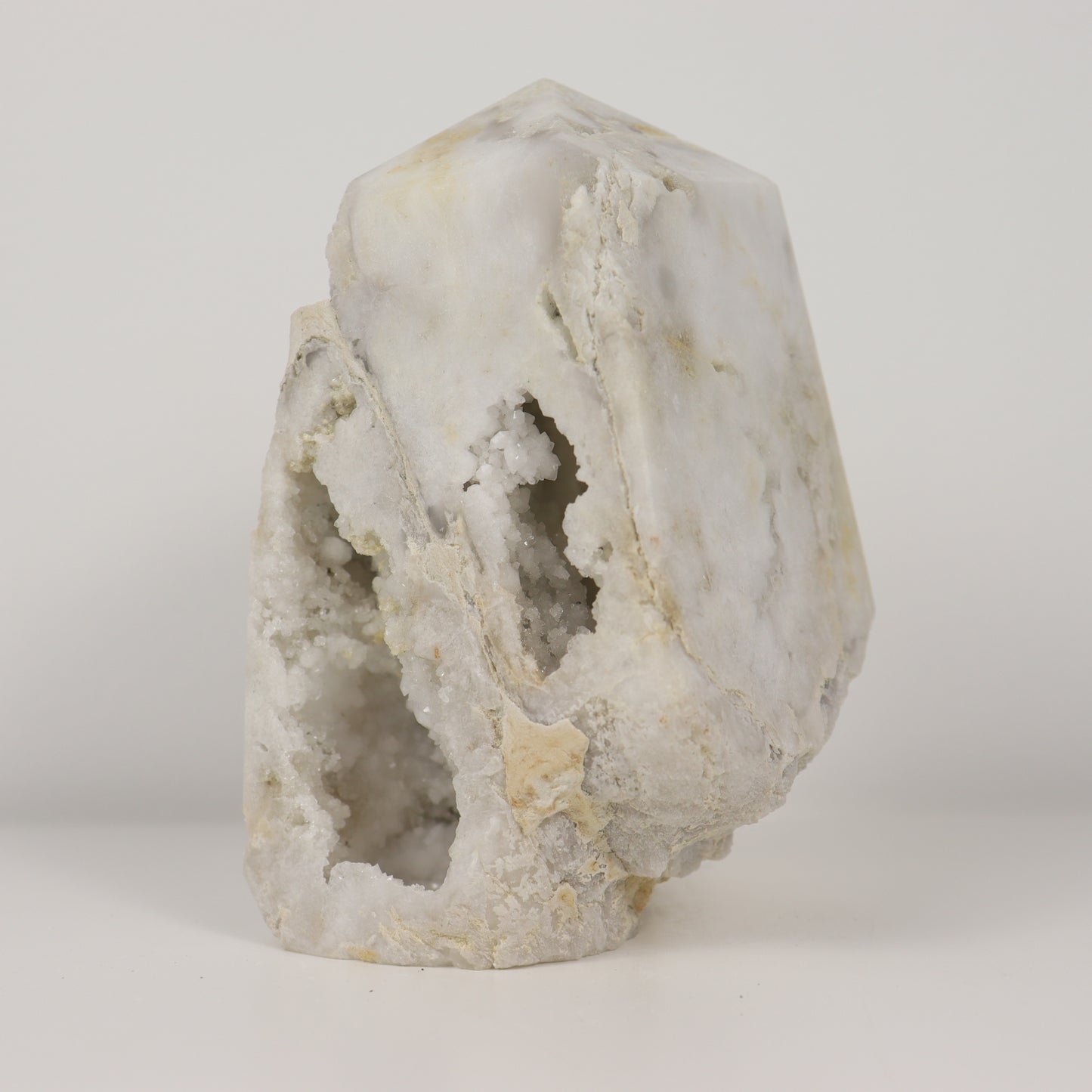 White Agate Druzy Pillar