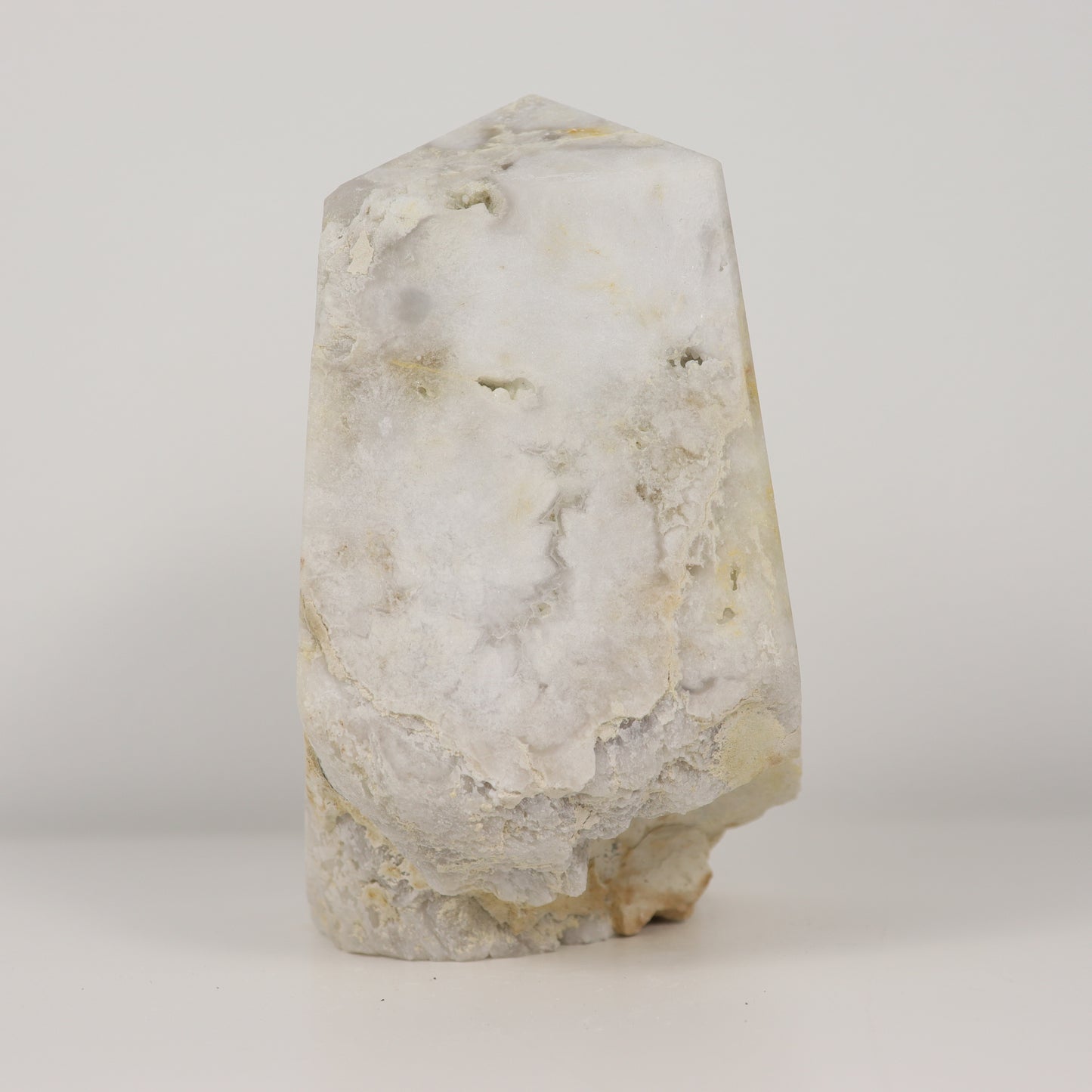 White Agate Druzy Pillar