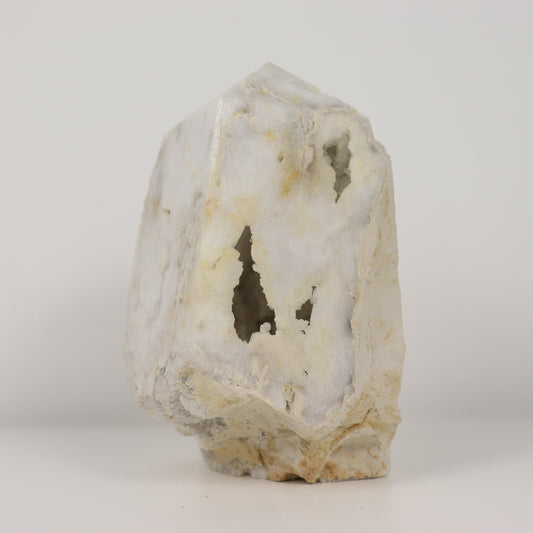 White Agate Druzy Pillar
