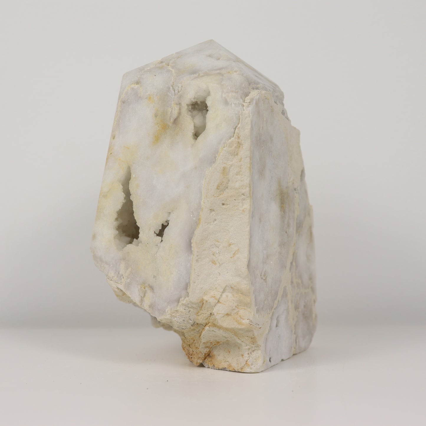 White Agate Druzy Pillar