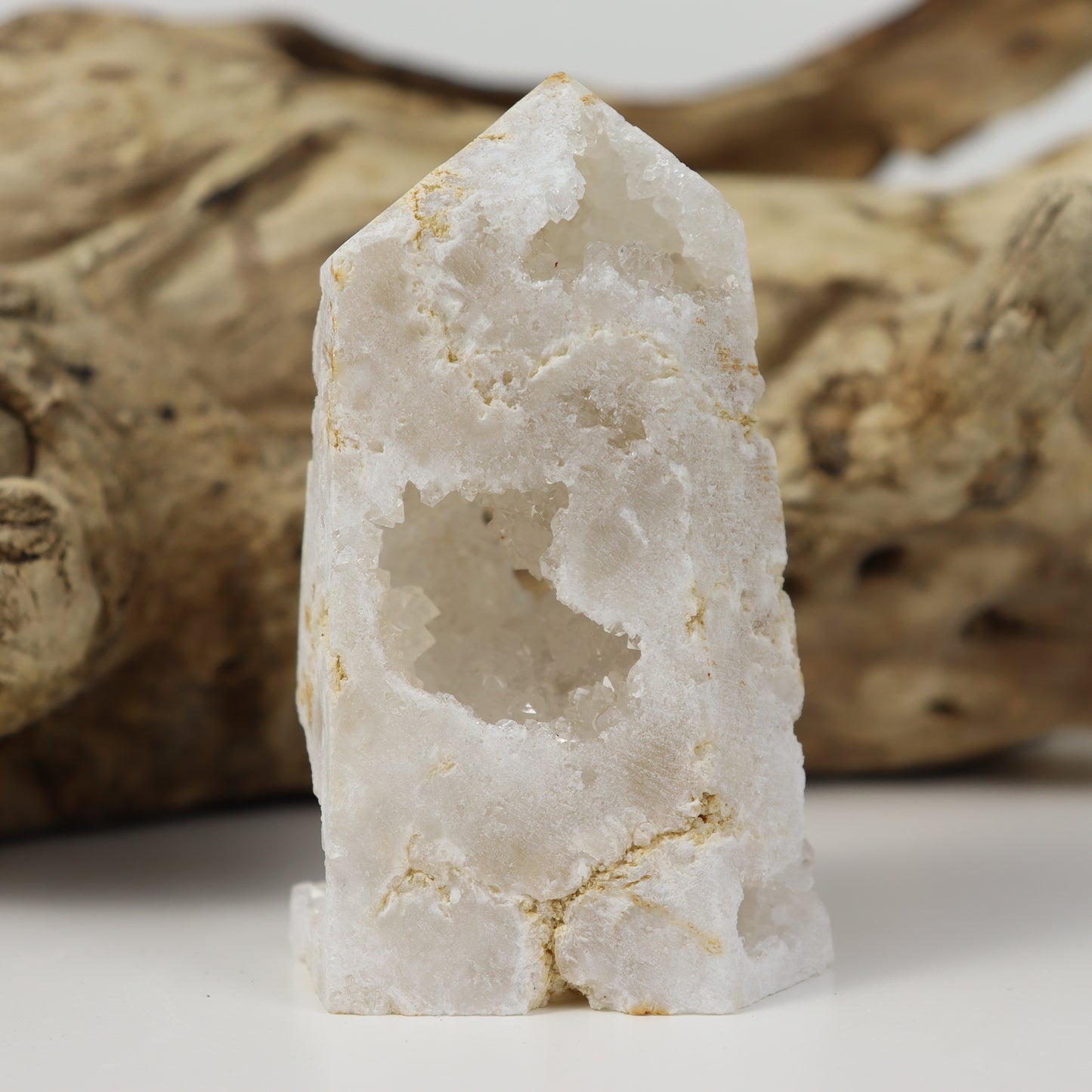 Clear Quartz Geode Tower