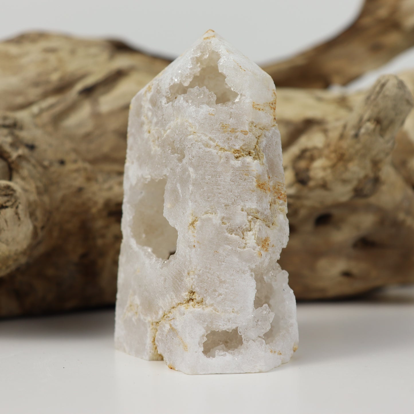 Clear Quartz Geode Tower