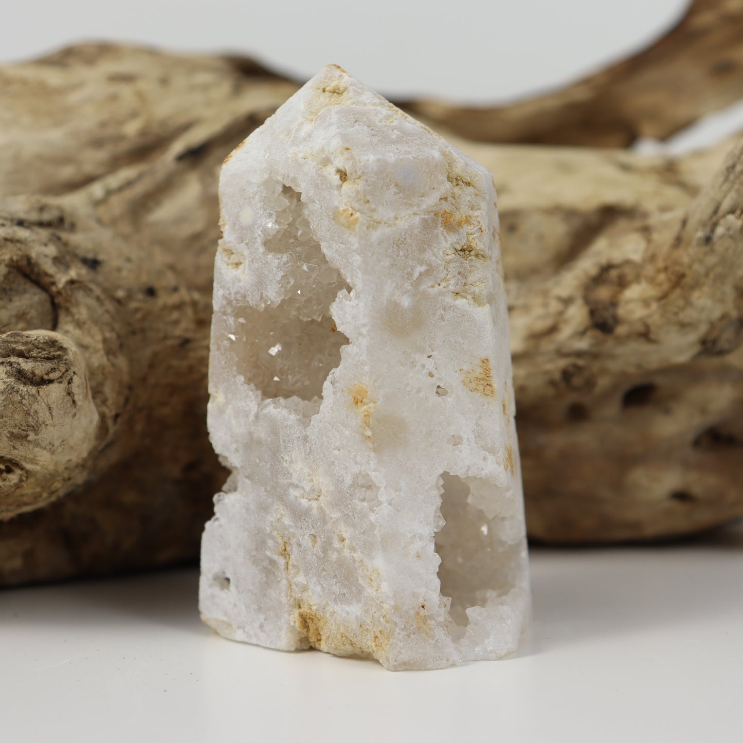Clear Quartz Geode Tower