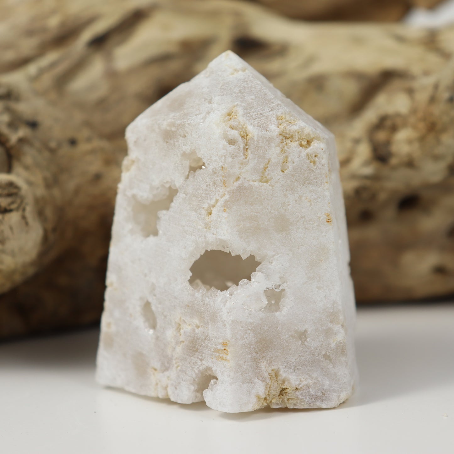 Clear Quartz Geode Tower
