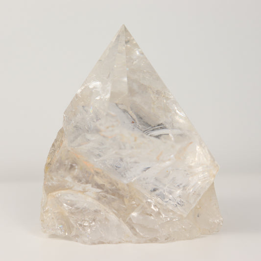 Clear Quartz Semi Polished Point