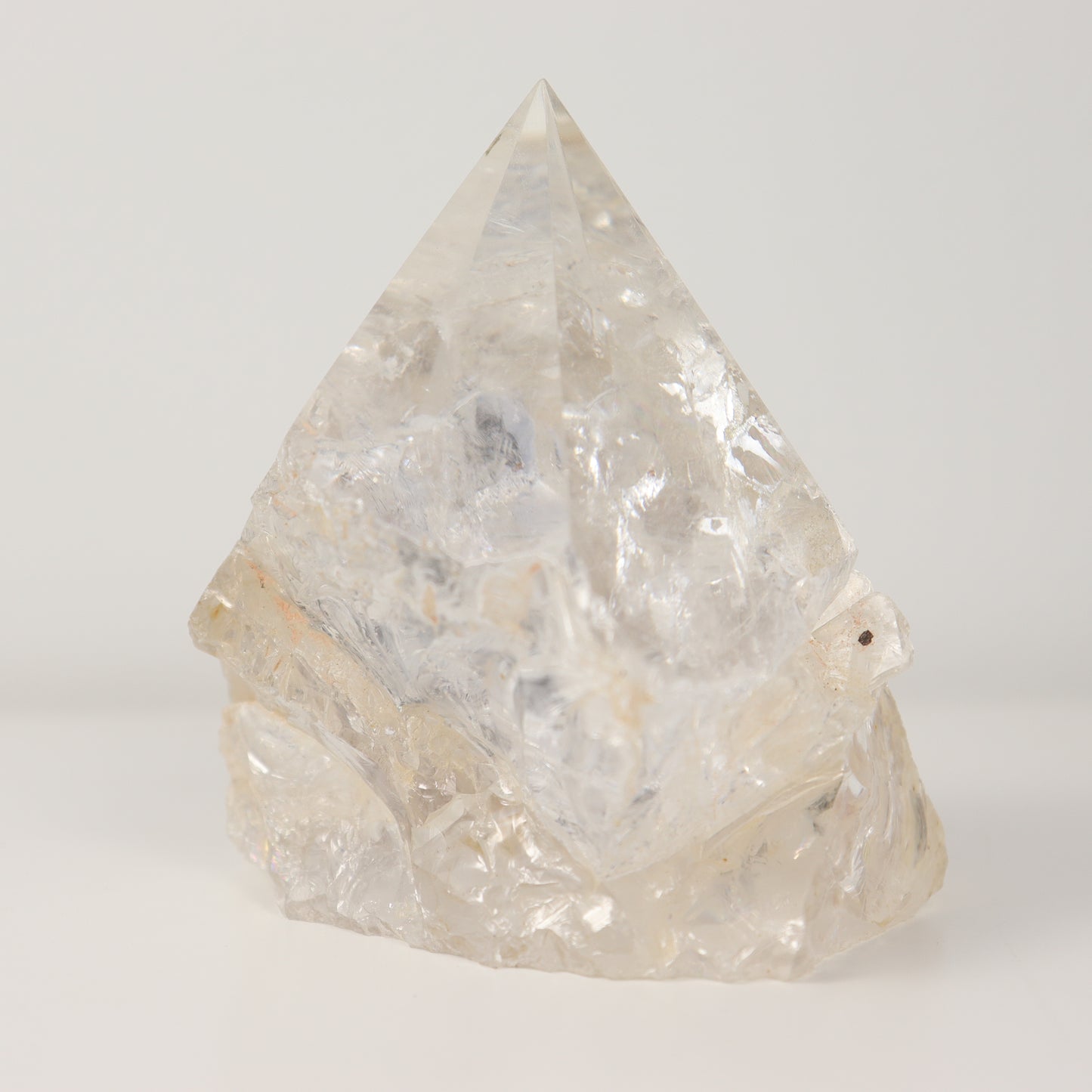 Clear Quartz Semi Polished Point