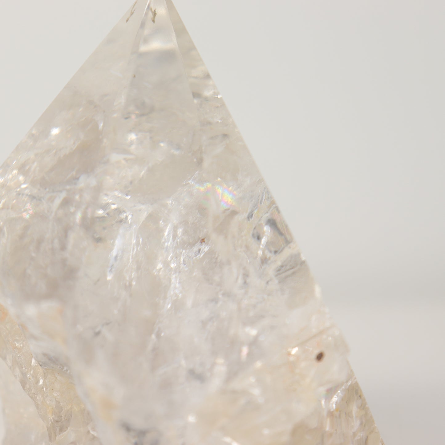 Clear Quartz Semi Polished Point