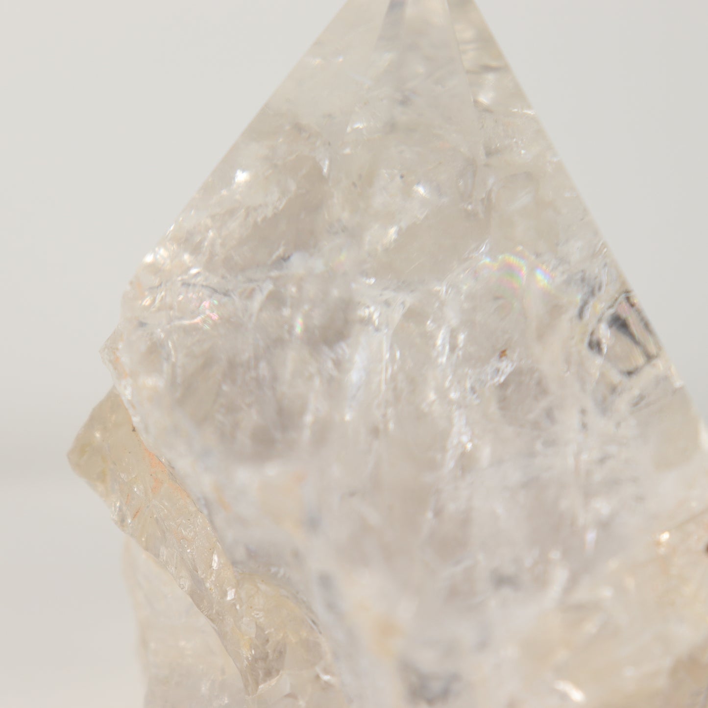 Clear Quartz Semi Polished Point
