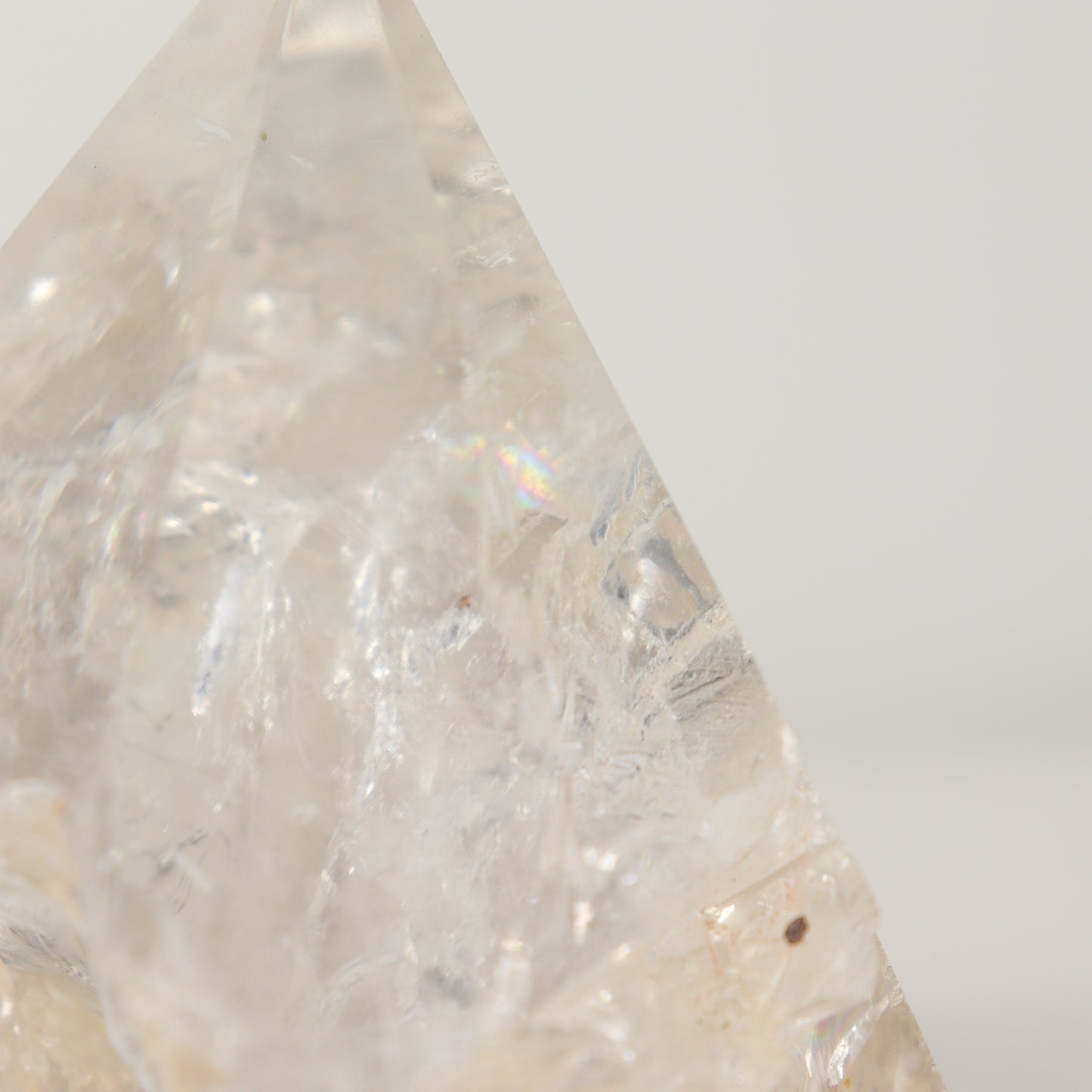 Clear Quartz Semi Polished Point