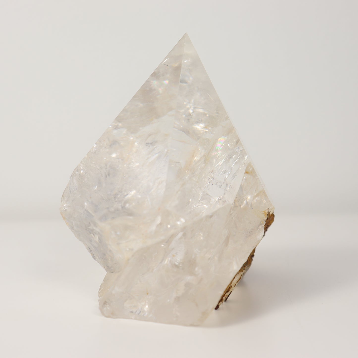 Clear Quartz Semi Polished Point