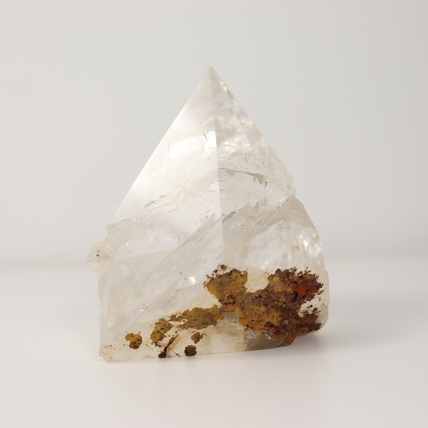 Clear Quartz Semi Polished Point
