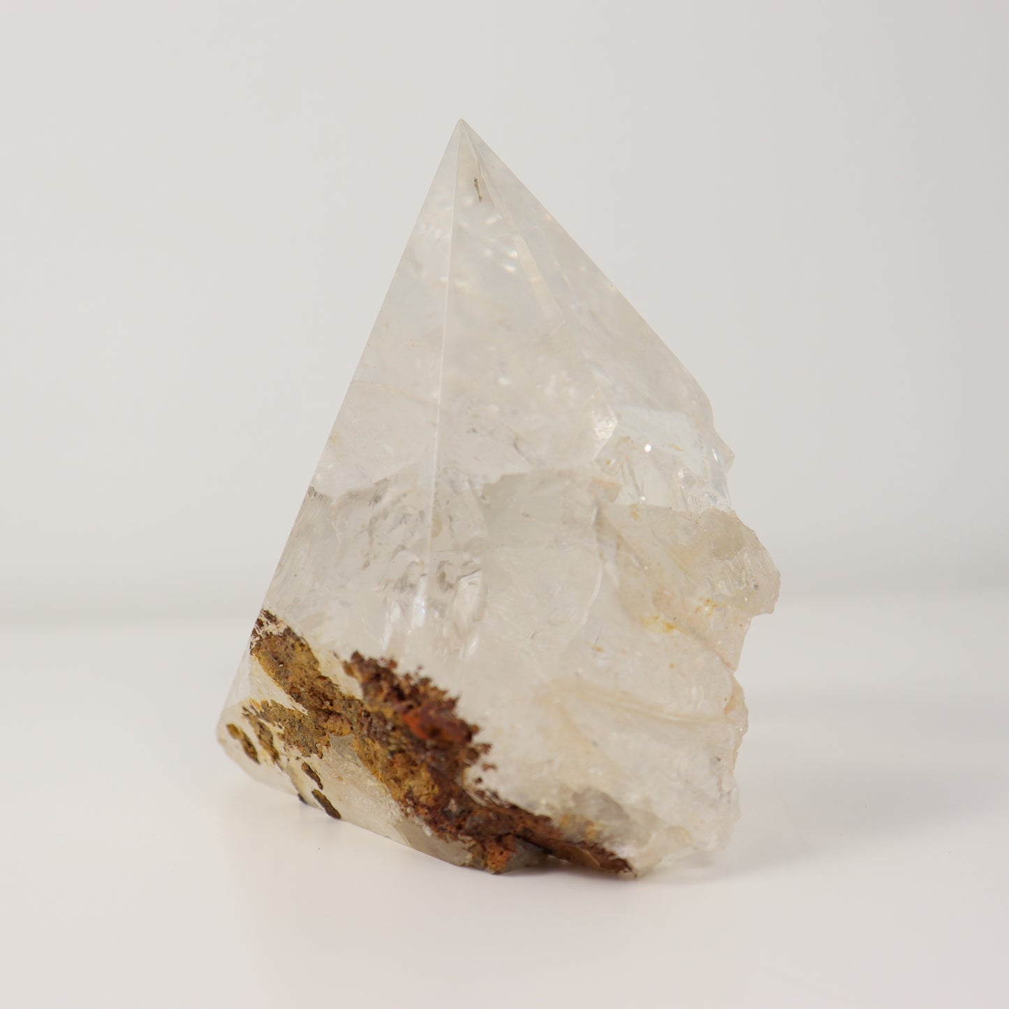 Clear Quartz Semi Polished Point