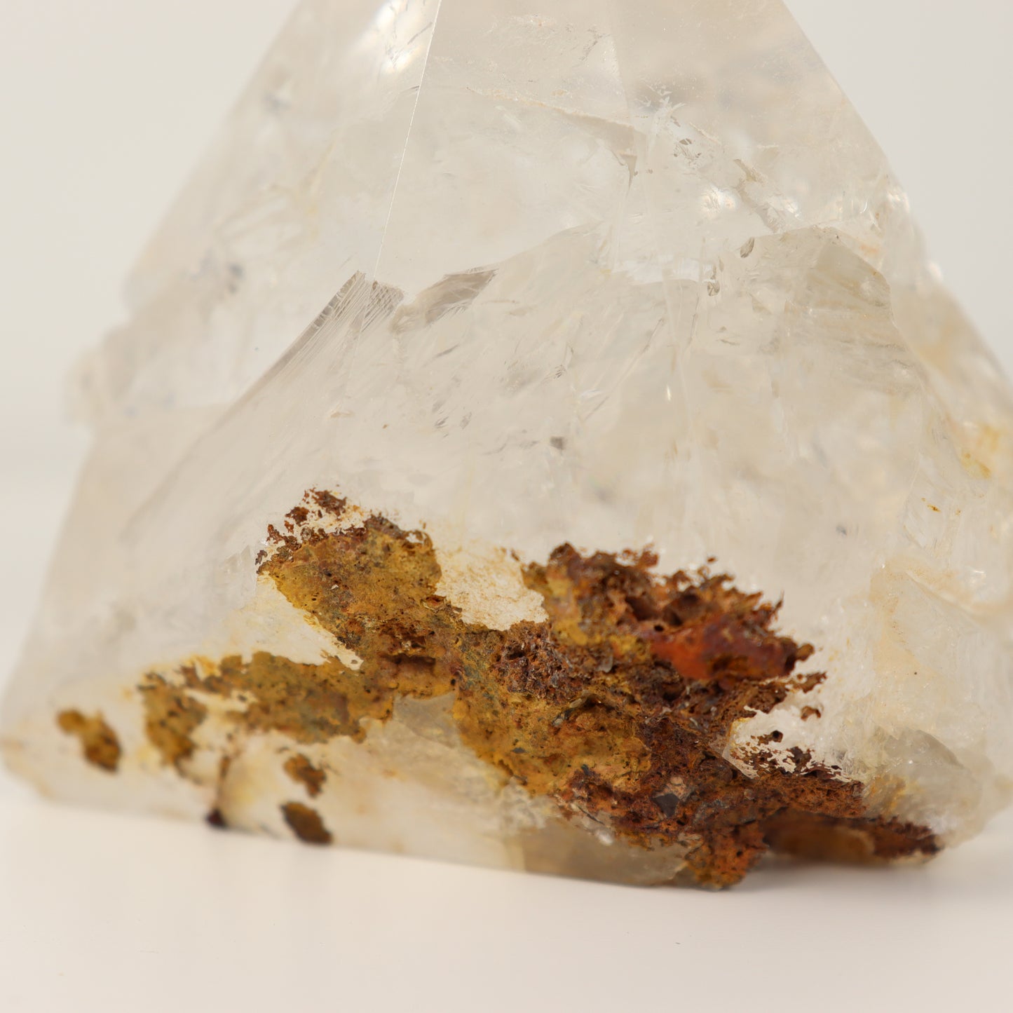 Clear Quartz Semi Polished Point