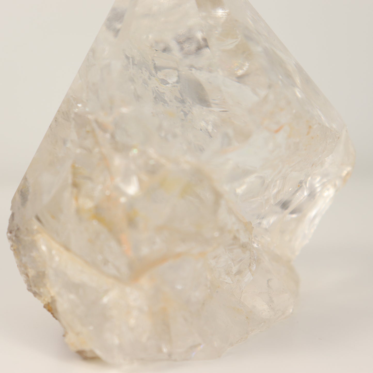 Clear Quartz Semi Polished Point