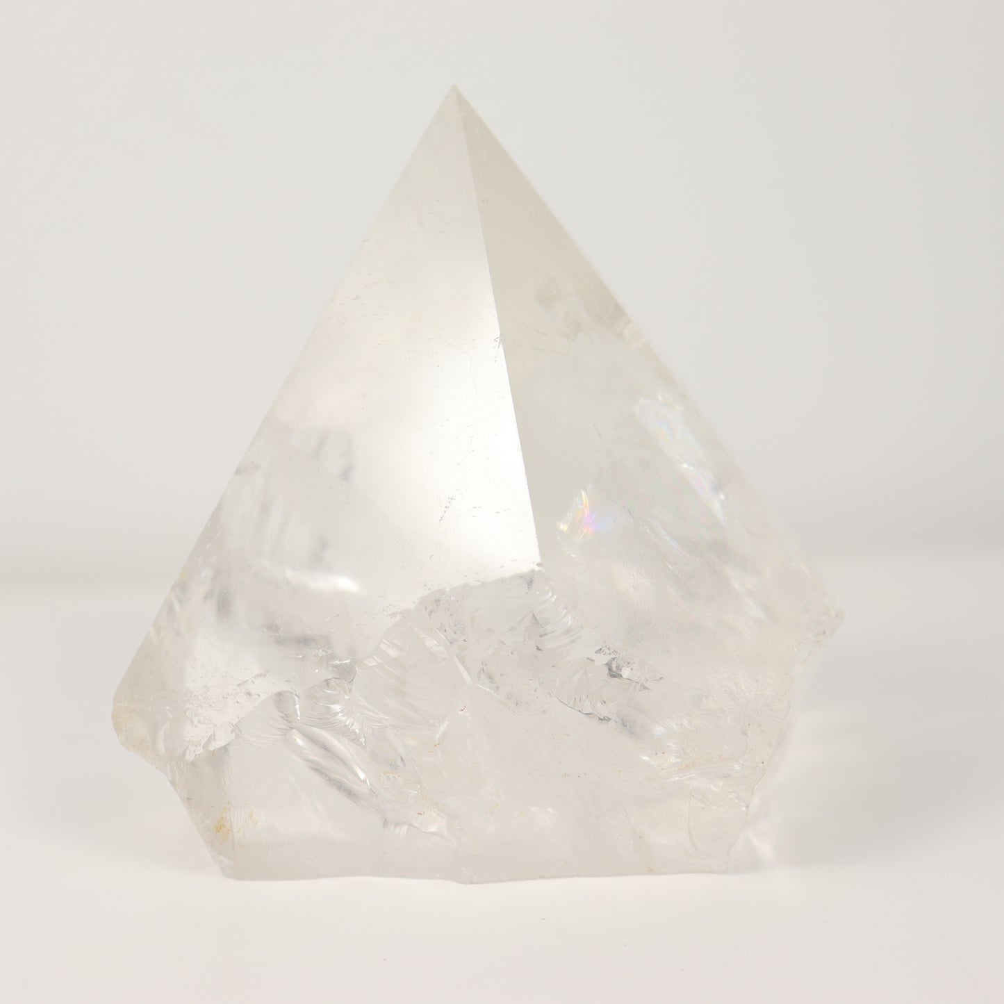 Clear Quartz Semi Polished Point