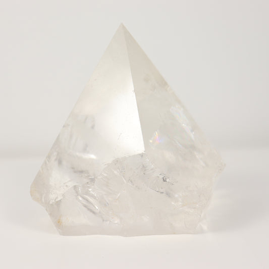 Clear Quartz Semi Polished Point