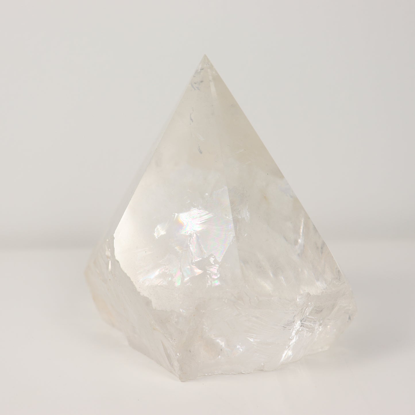 Clear Quartz Semi Polished Point
