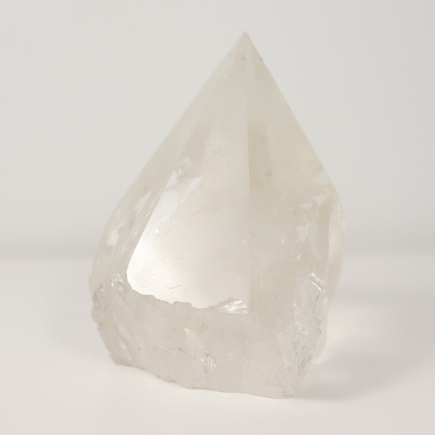 Clear Quartz Semi Polished Point