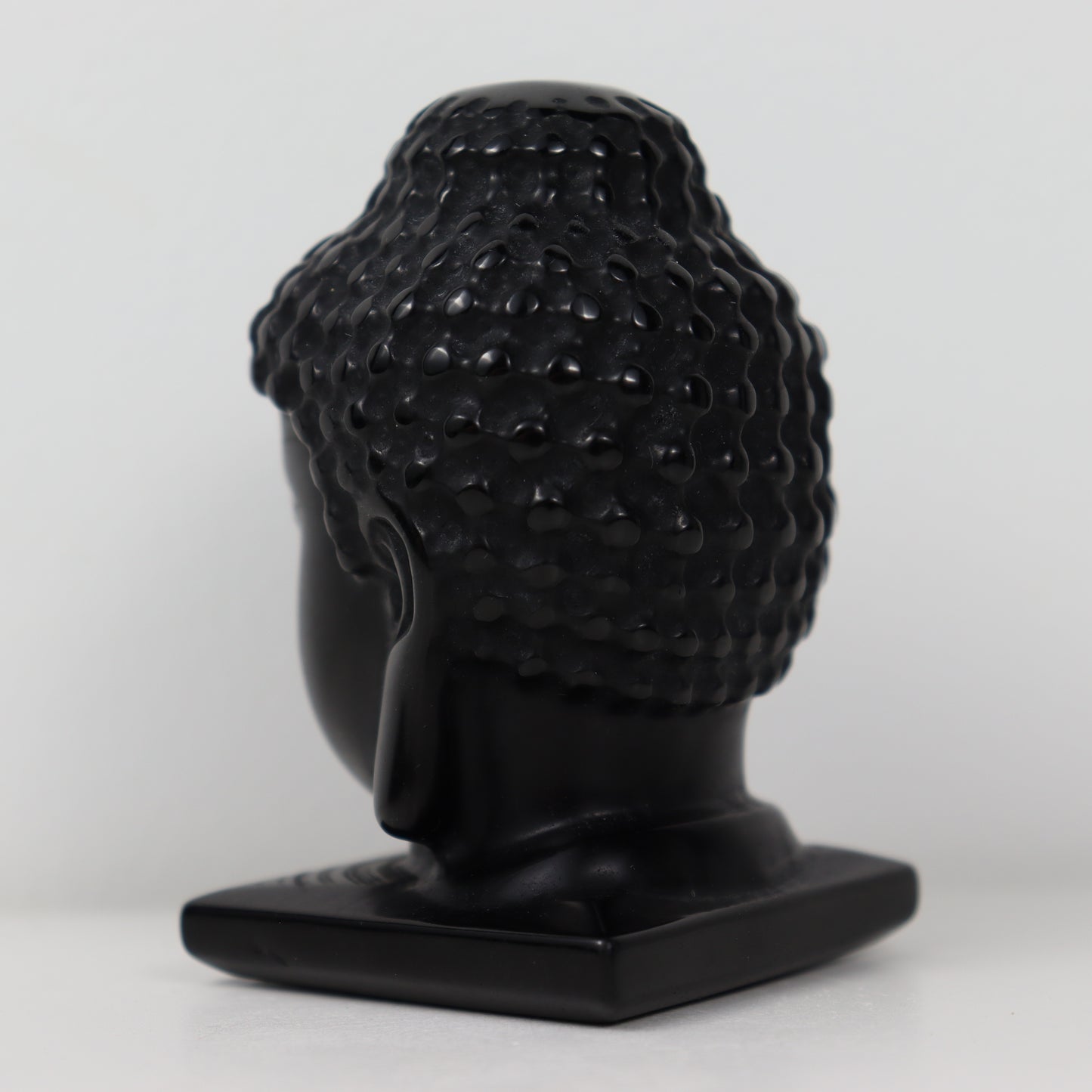 Black Obsidian Buddha Head Carving
