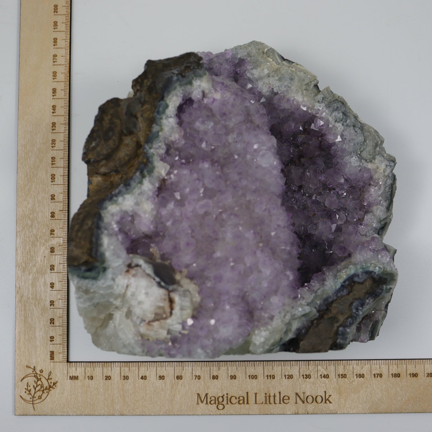 Amethyst Geode with Clear Quartz Inclusions