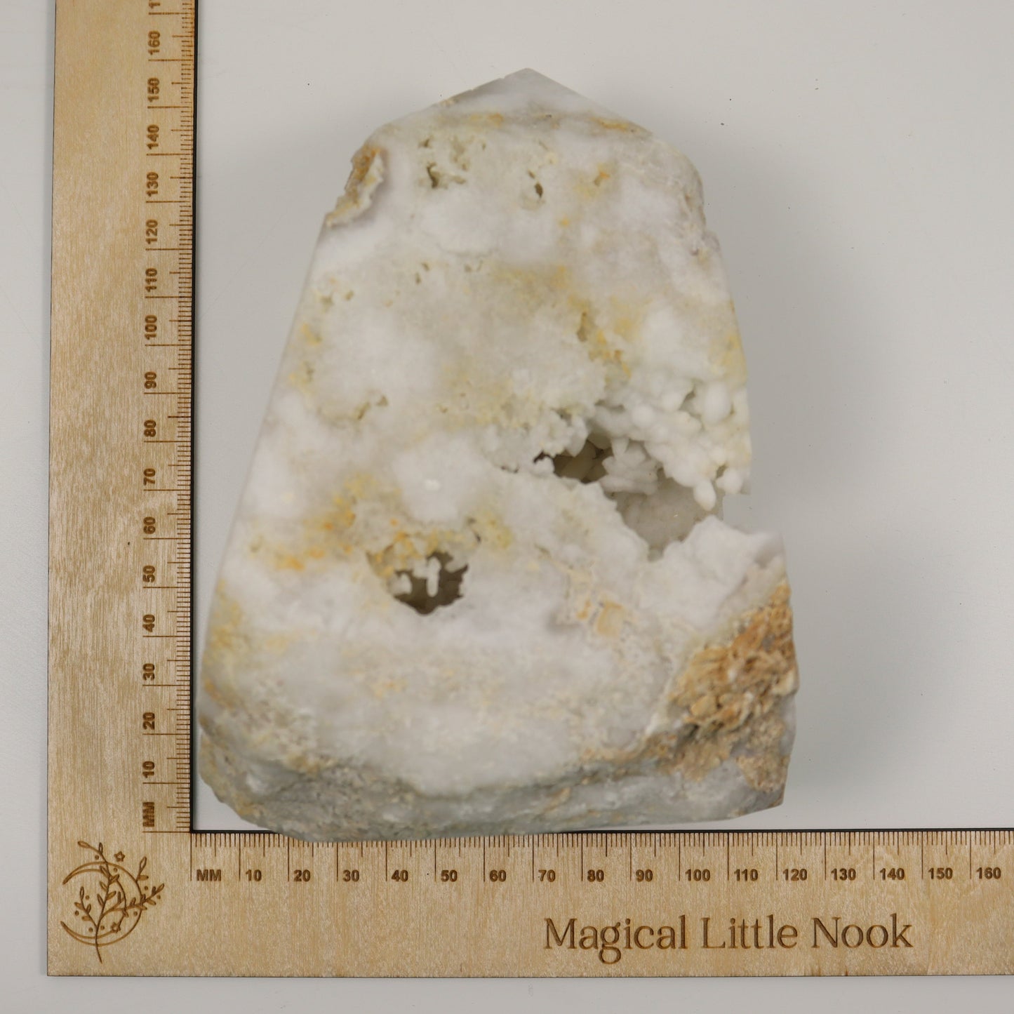 White Agate Druzy Pillar