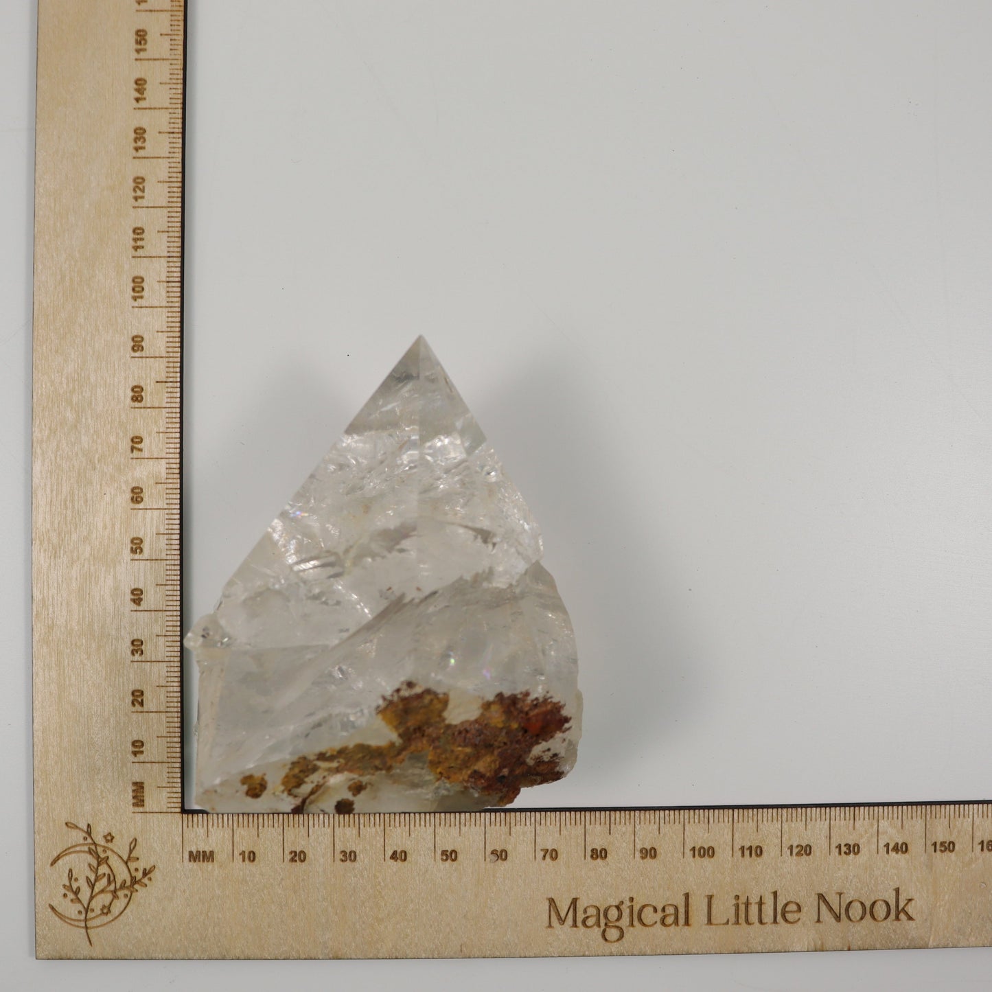 Clear Quartz Semi Polished Point