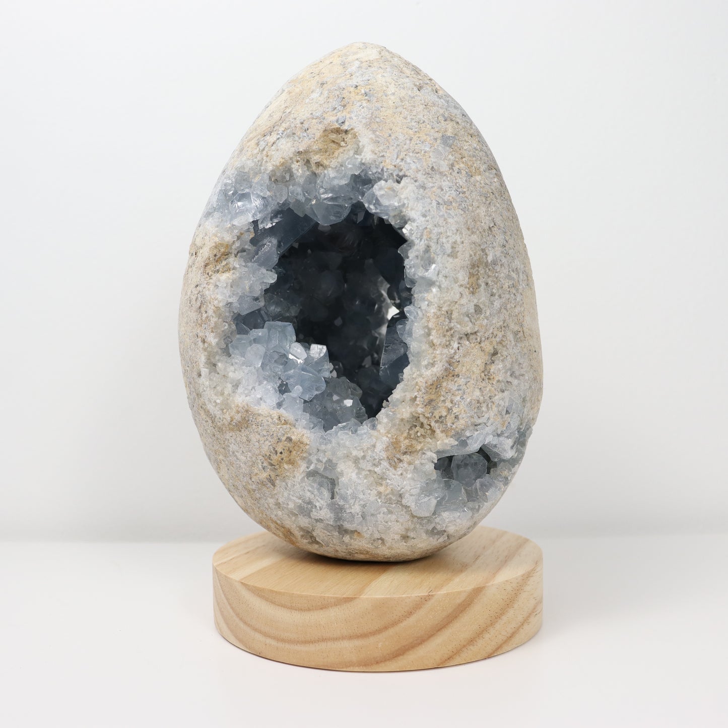 Celestite Semi-Polished Geode Egg 2200g