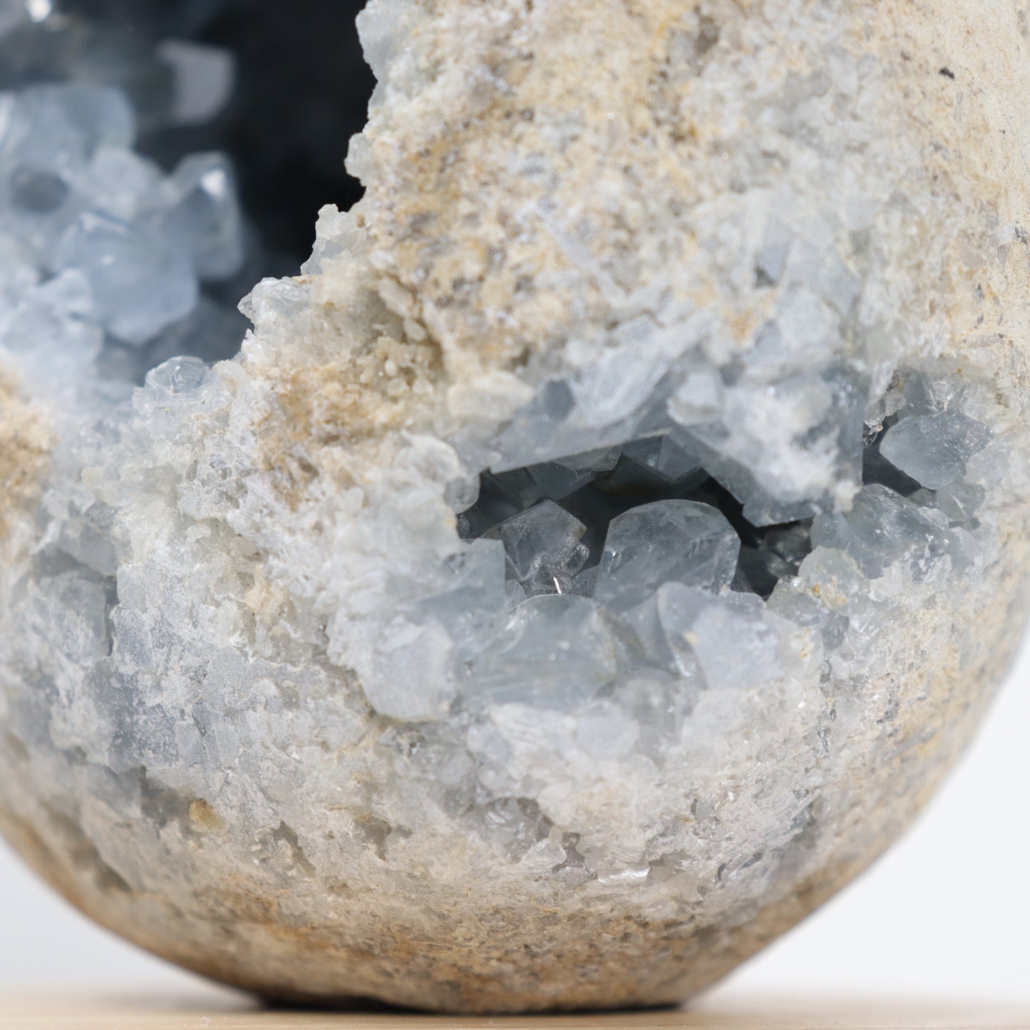 Celestite Semi-Polished Geode Egg 2200g