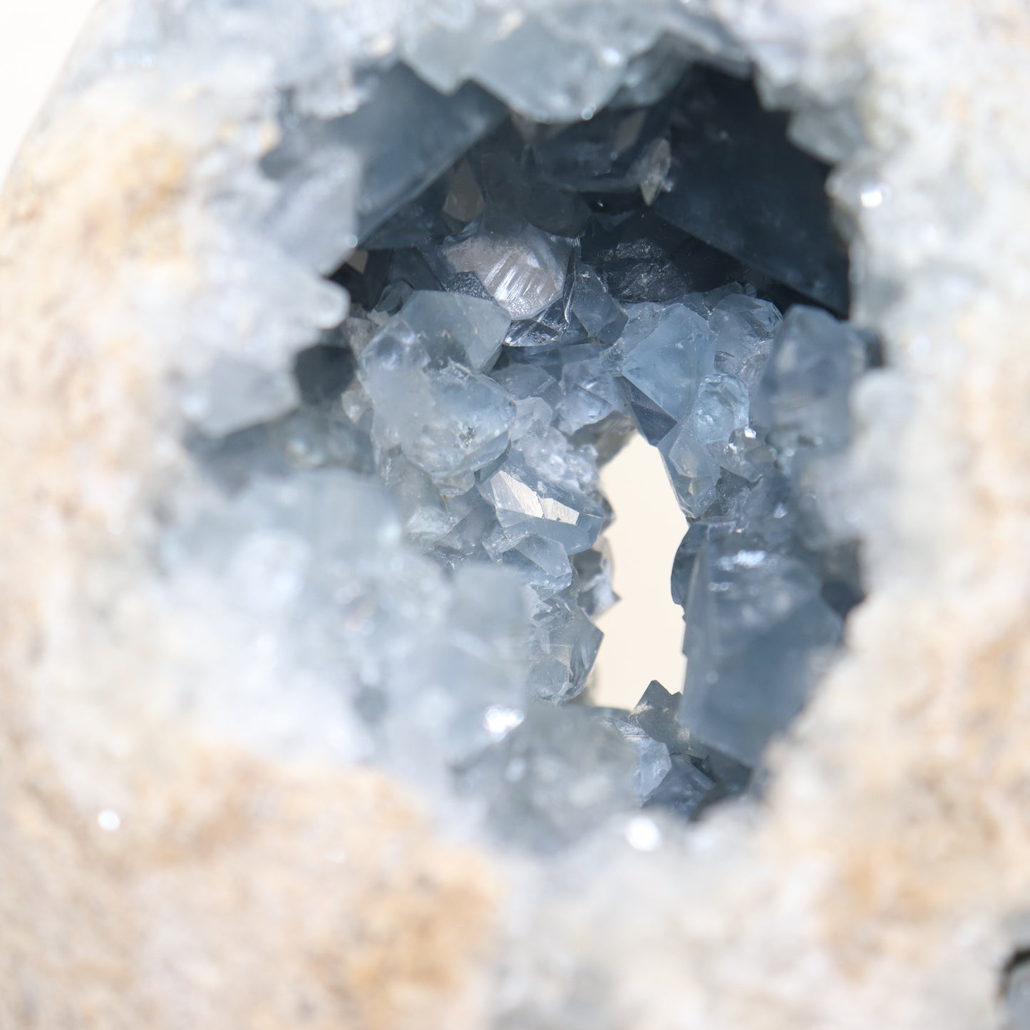 Celestite Semi-Polished Geode Egg 2200g