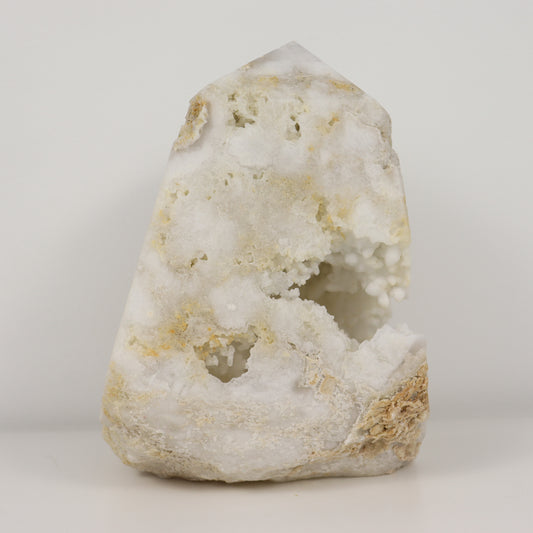 White Agate Druzy Pillar