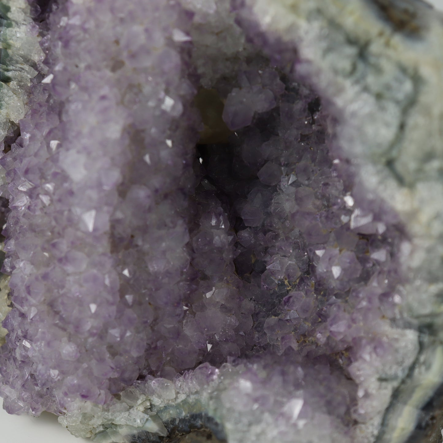 Amethyst Geode with Clear Quartz Inclusions
