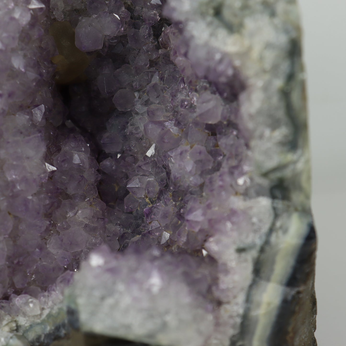 Amethyst Geode with Clear Quartz Inclusions