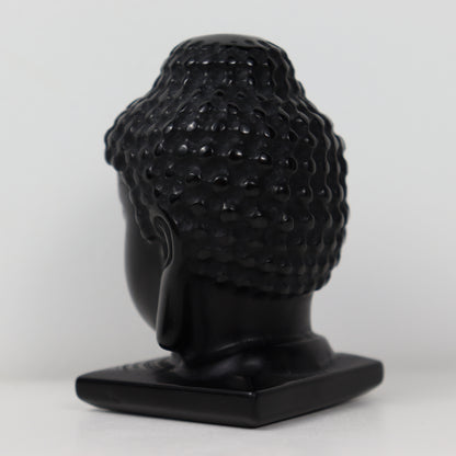 Black Obsidian Buddha Head Carving