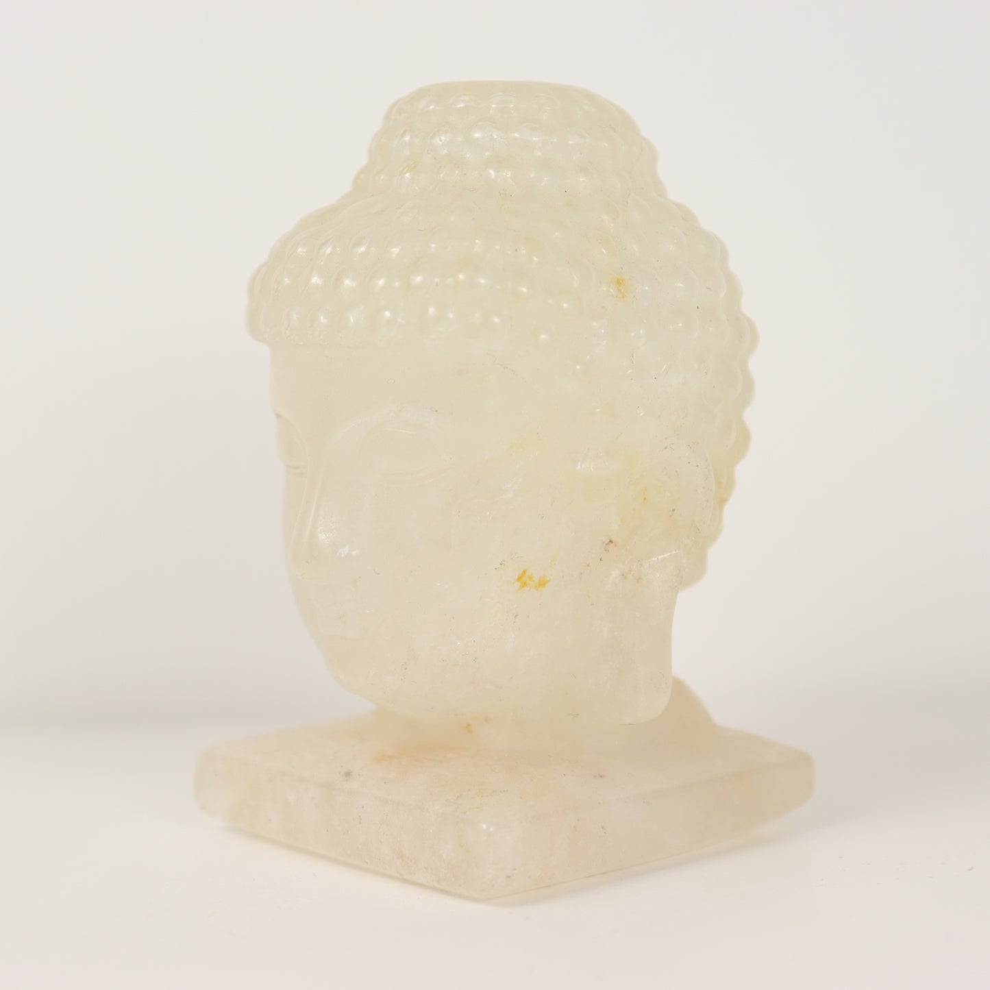 Clear Quartz Buddha Head Carving