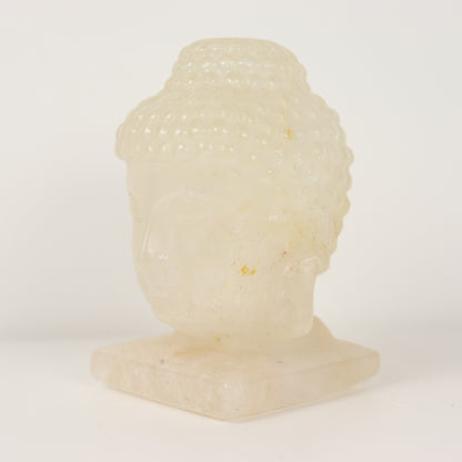 Clear Quartz Buddha Head Carving