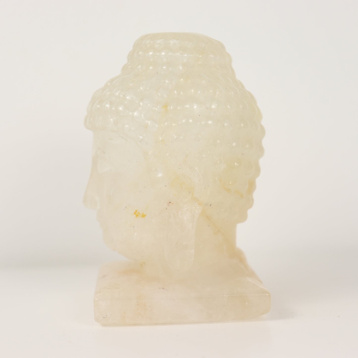 Clear Quartz Buddha Head Carving