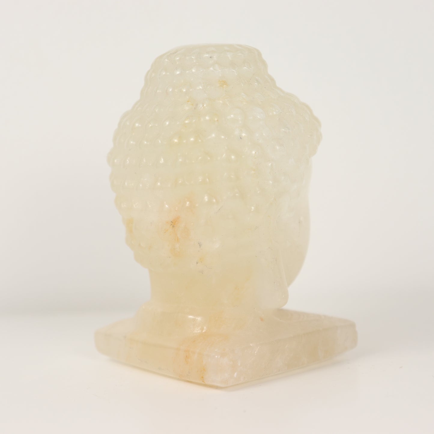 Clear Quartz Buddha Head Carving