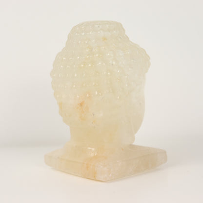 Clear Quartz Buddha Head Carving