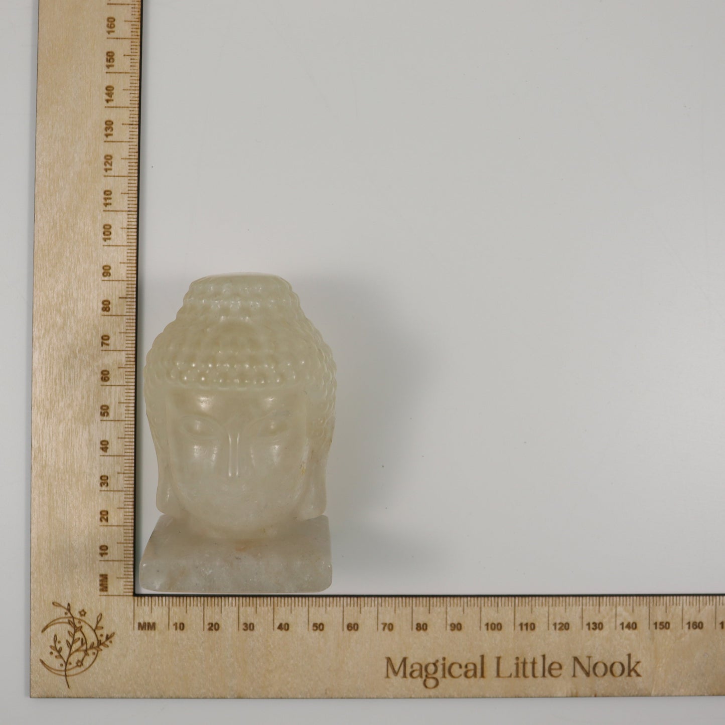 Clear Quartz Buddha Head Carving