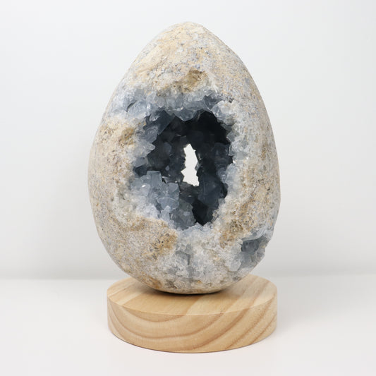 Celestite Semi-Polished Geode Egg 2200g