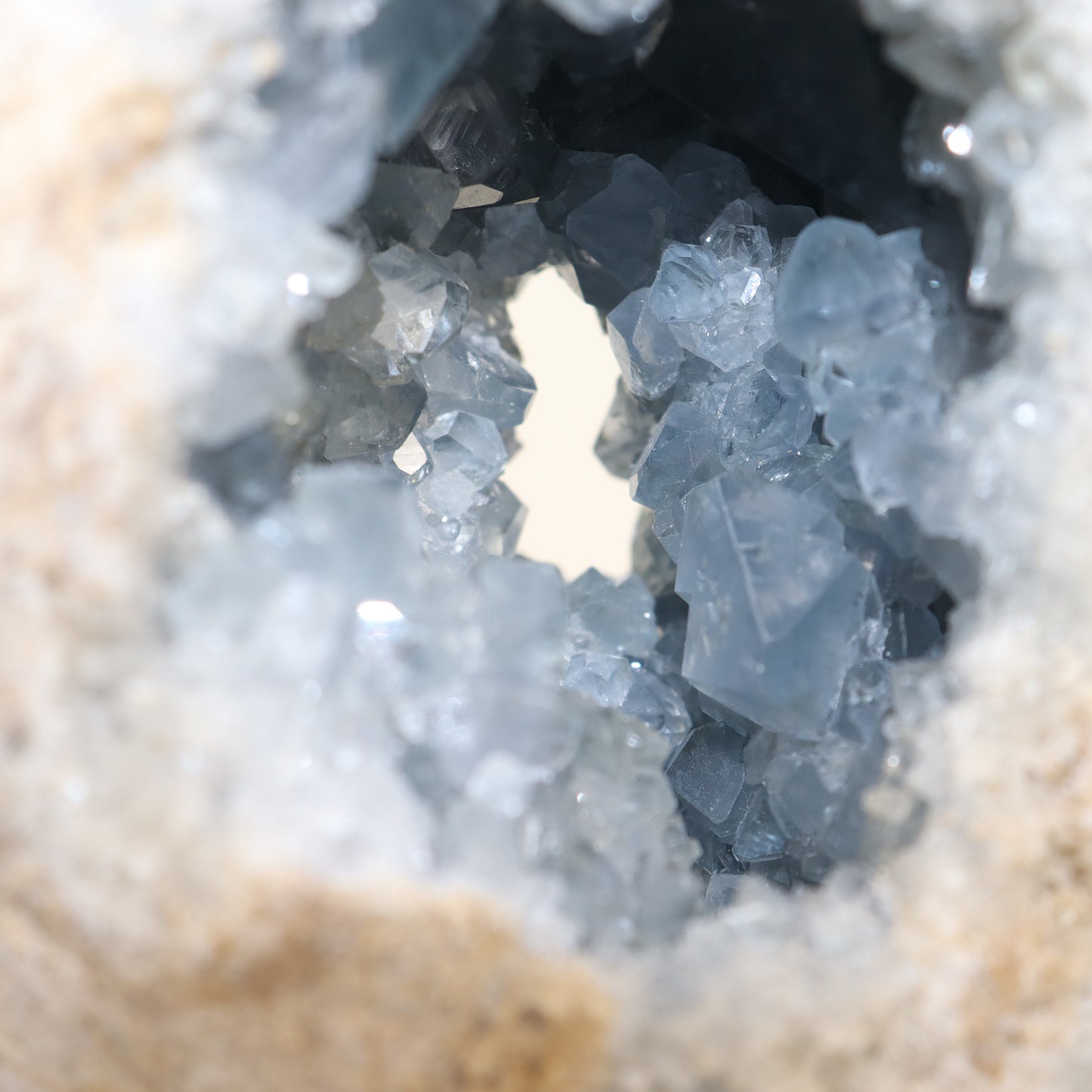 Celestite Semi-Polished Geode Egg 2200g