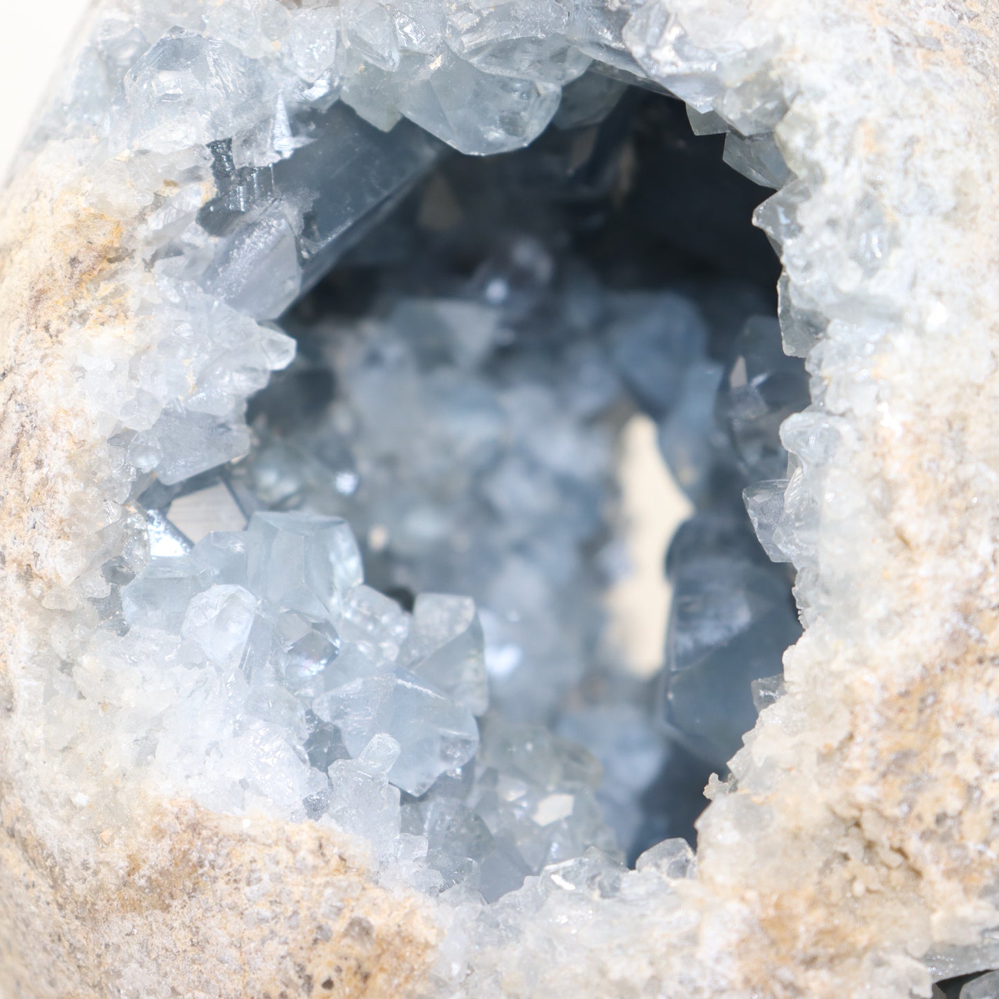 Celestite Semi-Polished Geode Egg 2200g