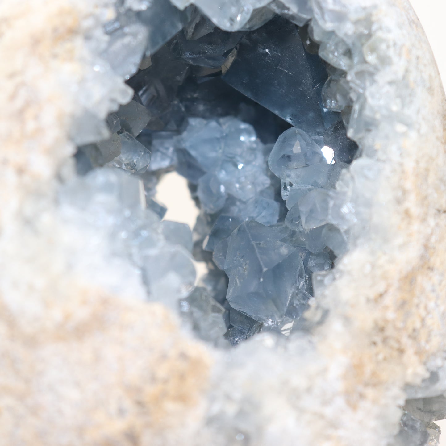 Celestite Semi-Polished Geode Egg 2200g