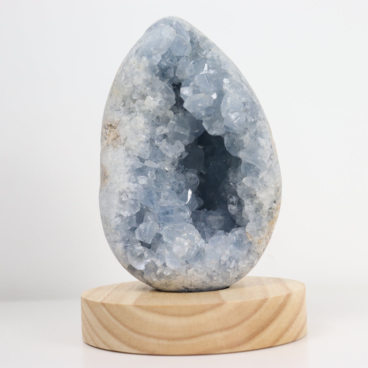 Celestite Semi-Polished Geode Egg 1153g