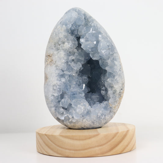 Celestite Semi-Polished Geode Egg 1153g